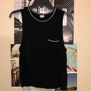 black and white tank top